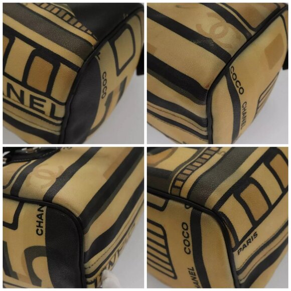 CHANEL Central Station Hand Bag PVC Beige CC Auth - Picture 14 of 16